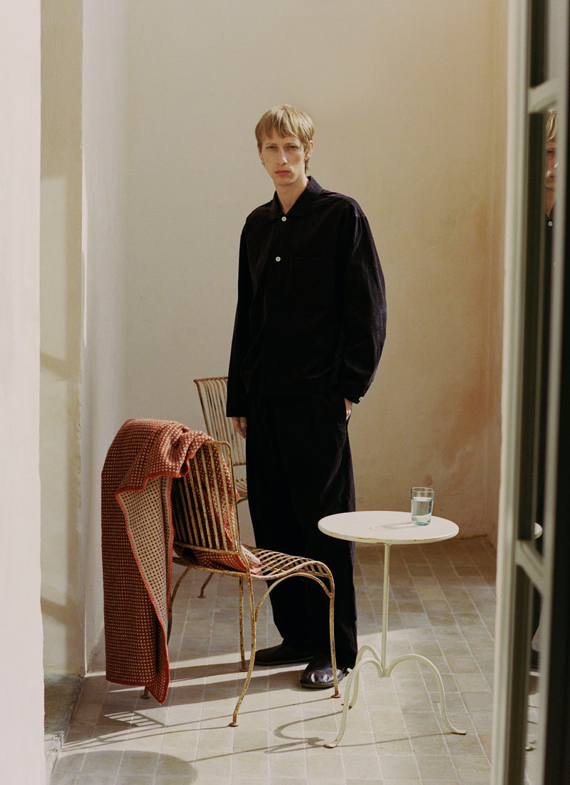 Organic Cord Lounge Trousers | Bitter Chocolate