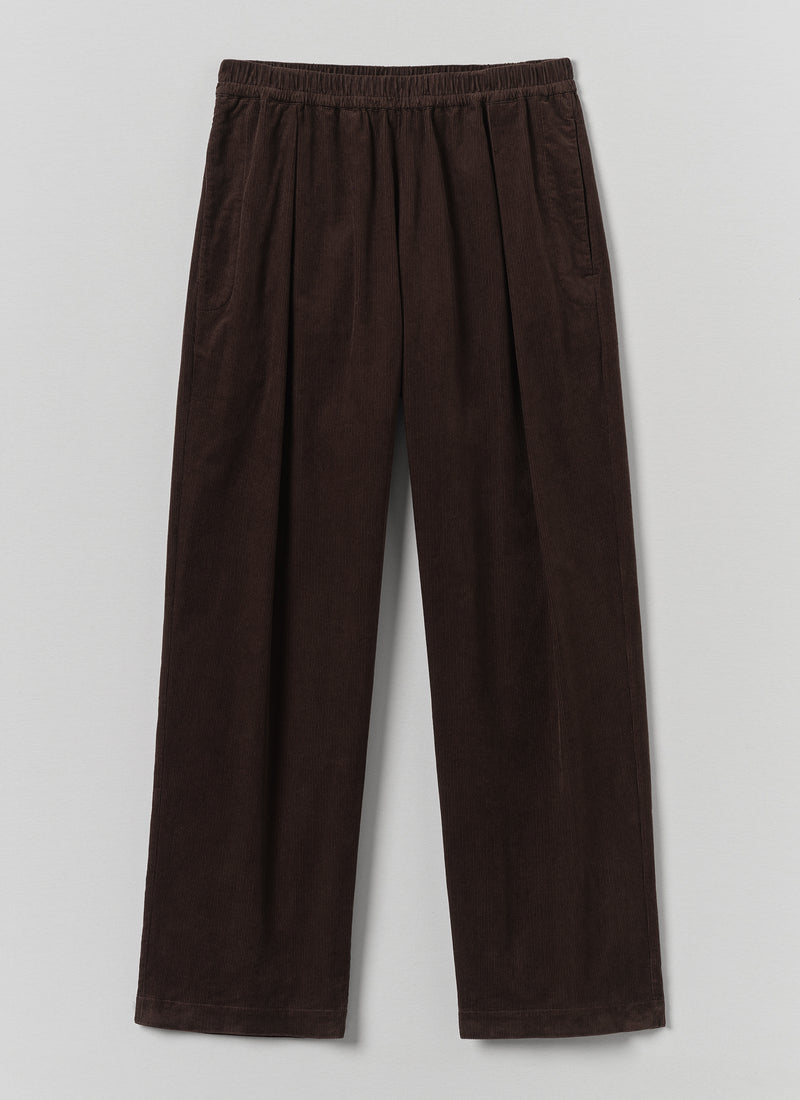 Organic Cord Lounge Trousers | Bitter Chocolate