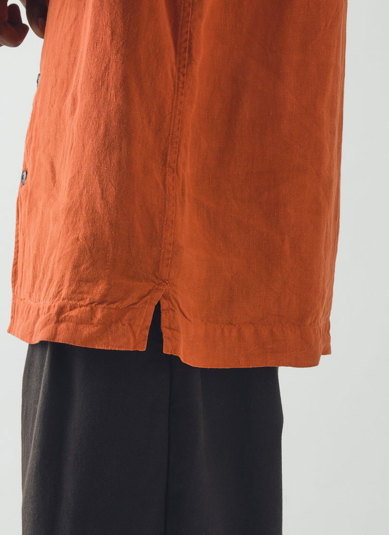 Linen Short Sleeve Shirt | Clementine