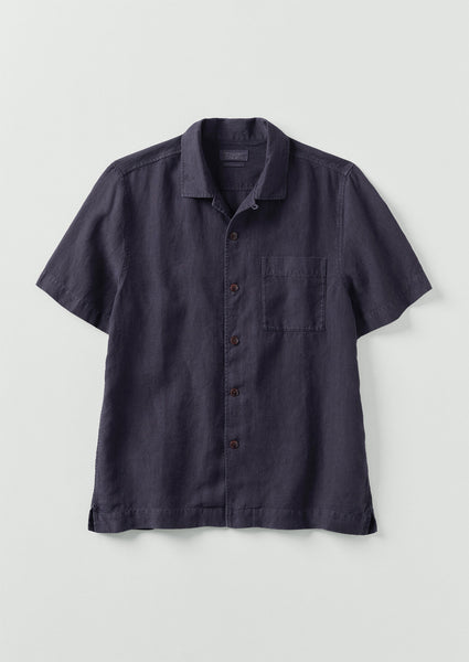 Linen Short Sleeve Shirt Slate