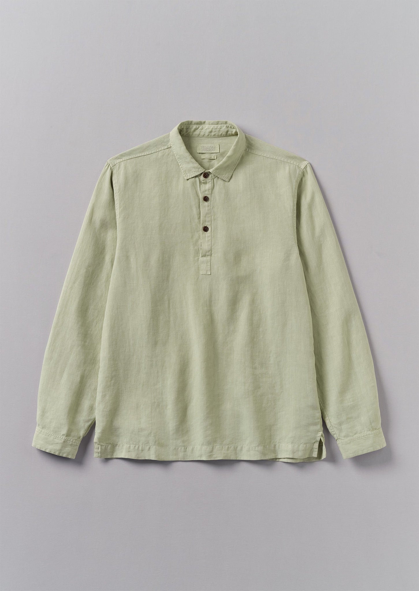 Half Placket Example Half Placket Linen Shirt | Pebble | TOAST