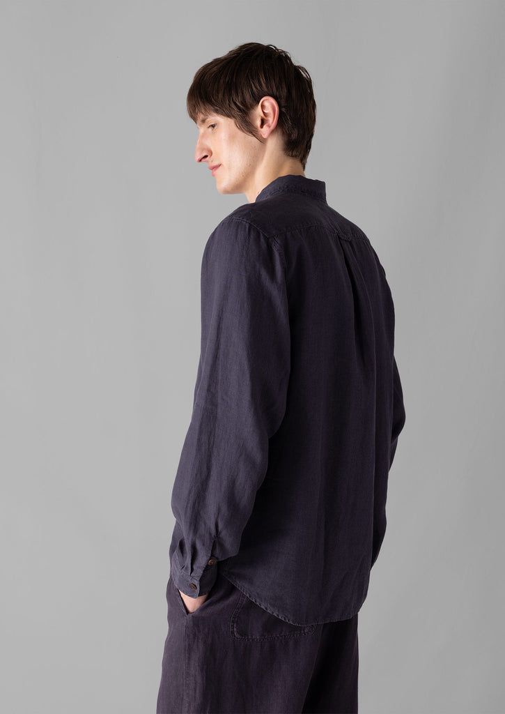 Loop Button Linen Shirt | Parchment