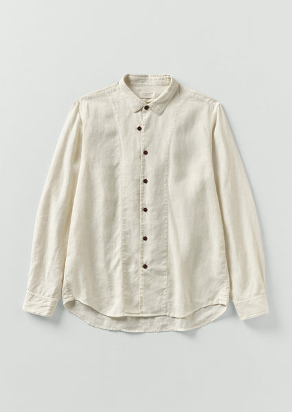 Loop Button Linen Shirt Parchment