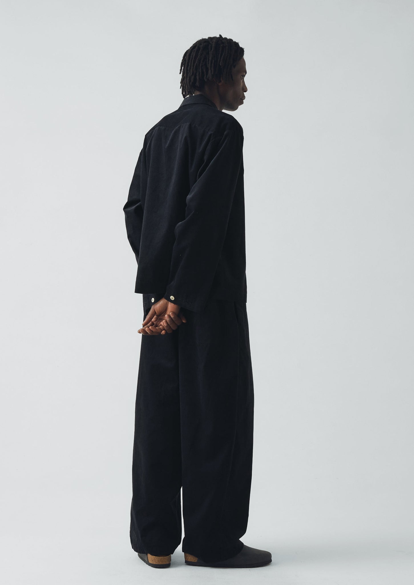 Organic Cord Smock Popover Shirt | Midnight