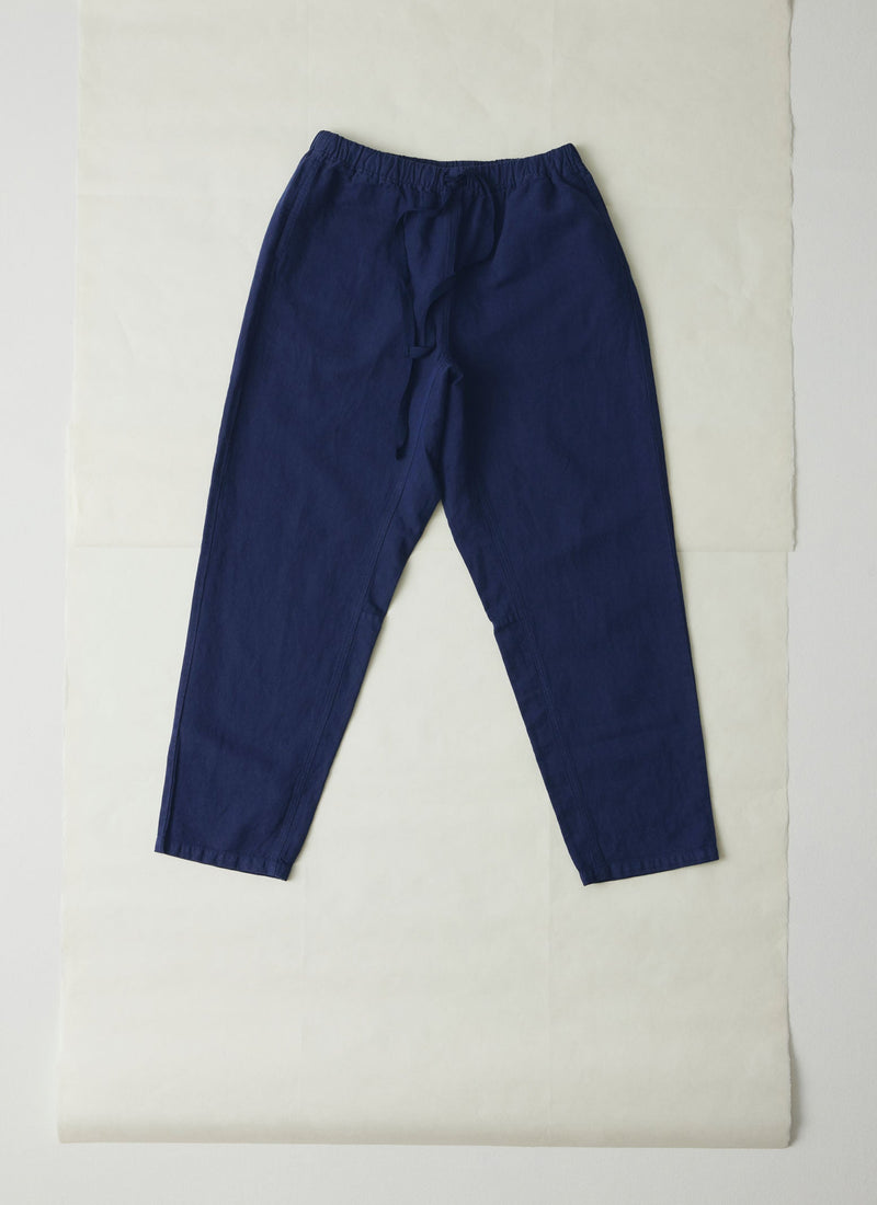 Alfie Garment Dyed Herringbone Trousers | Dark Indigo
