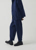 Alfie Garment Dyed Herringbone Trousers | Dark Indigo