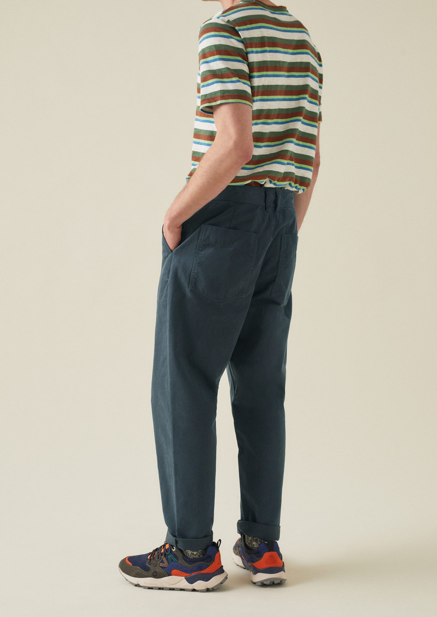 Norv Garment Dyed Tapered Trousers | Slate