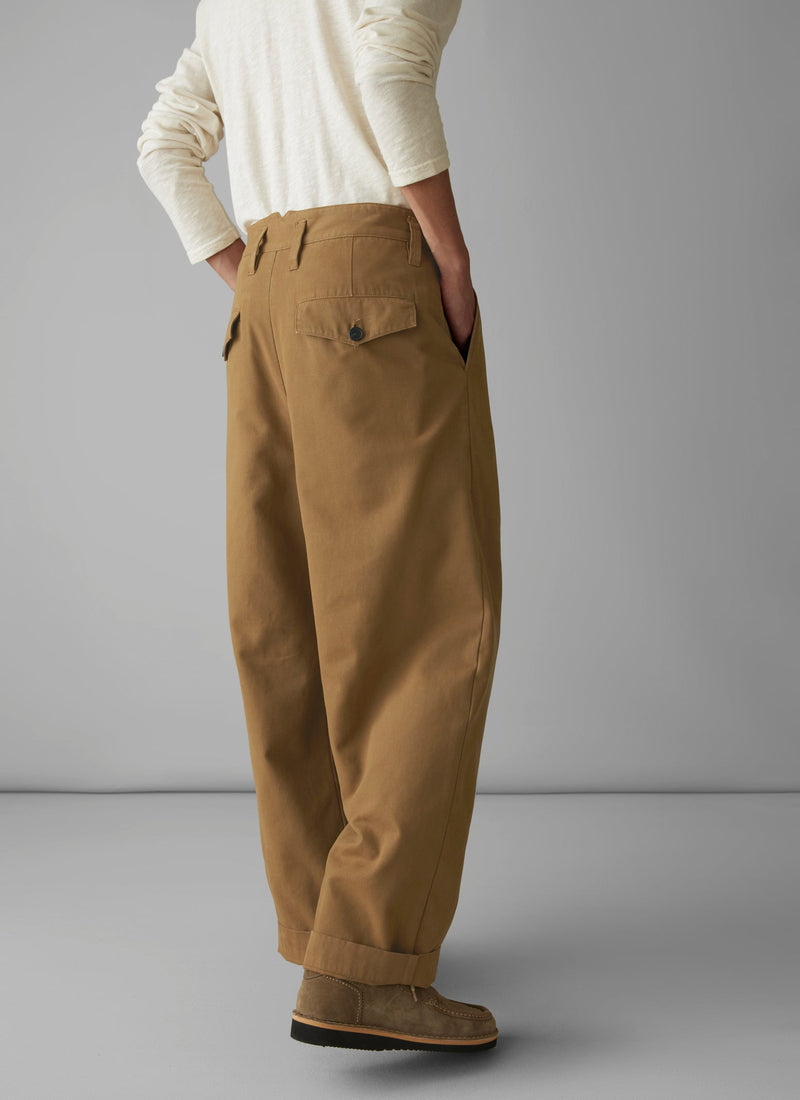 Bill Cotton Canvas Wide Leg Trousers | Acorn