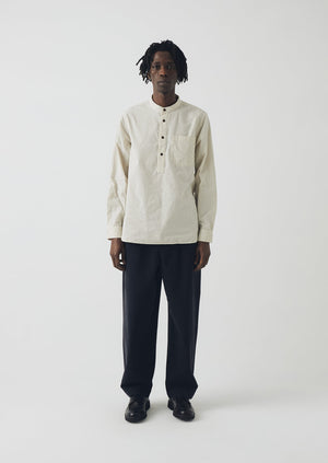 Bill Cotton Wide Leg Trousers | Dark Navy