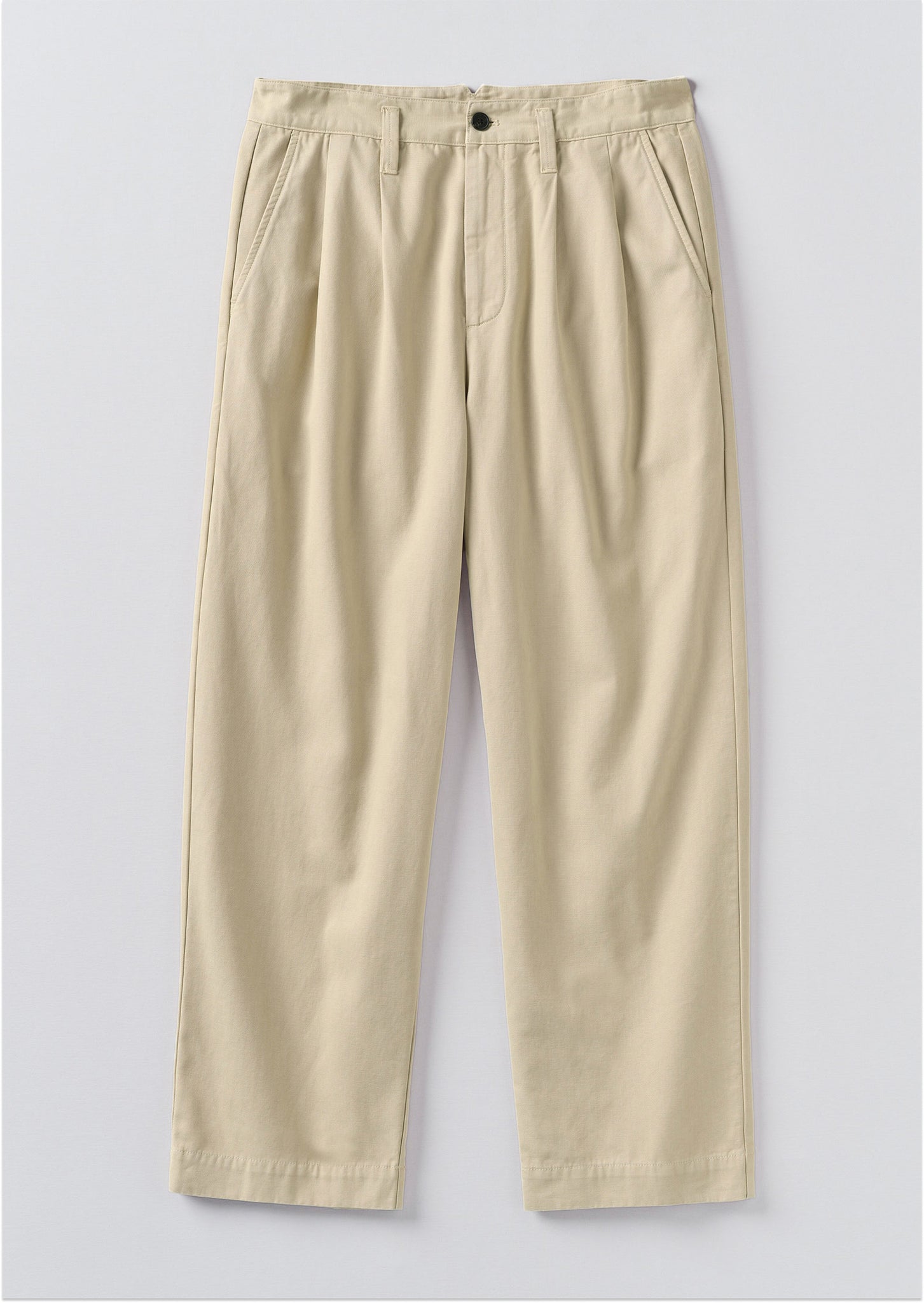 Bill Cotton Canvas Wide Leg Trousers | Stone
