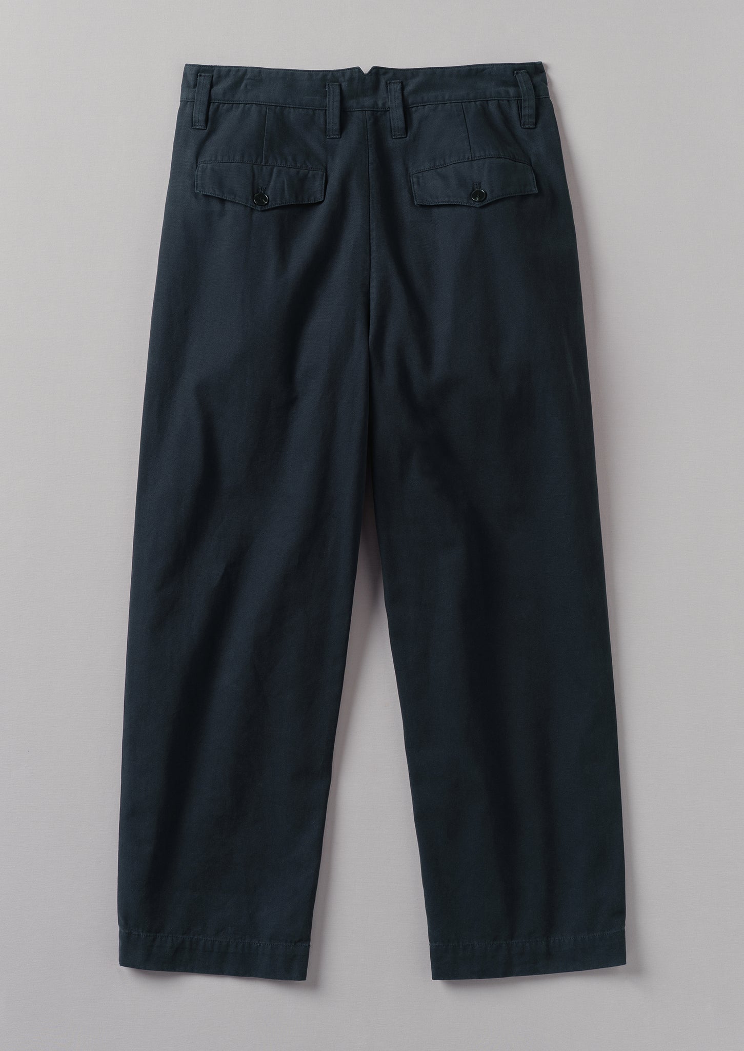 Bill Cotton Wide Leg Trousers | Dark Navy