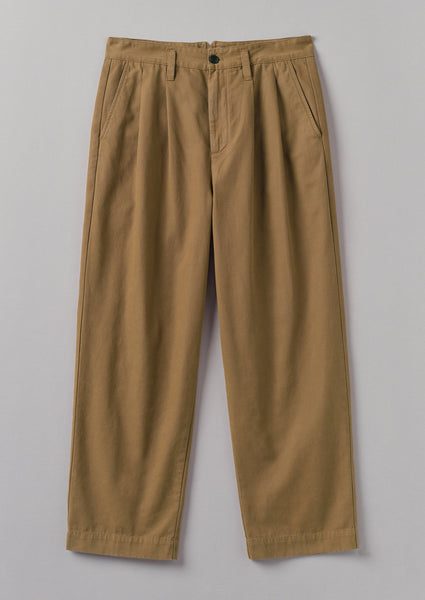 Bill Cotton Canvas Wide Leg Trousers Acorn