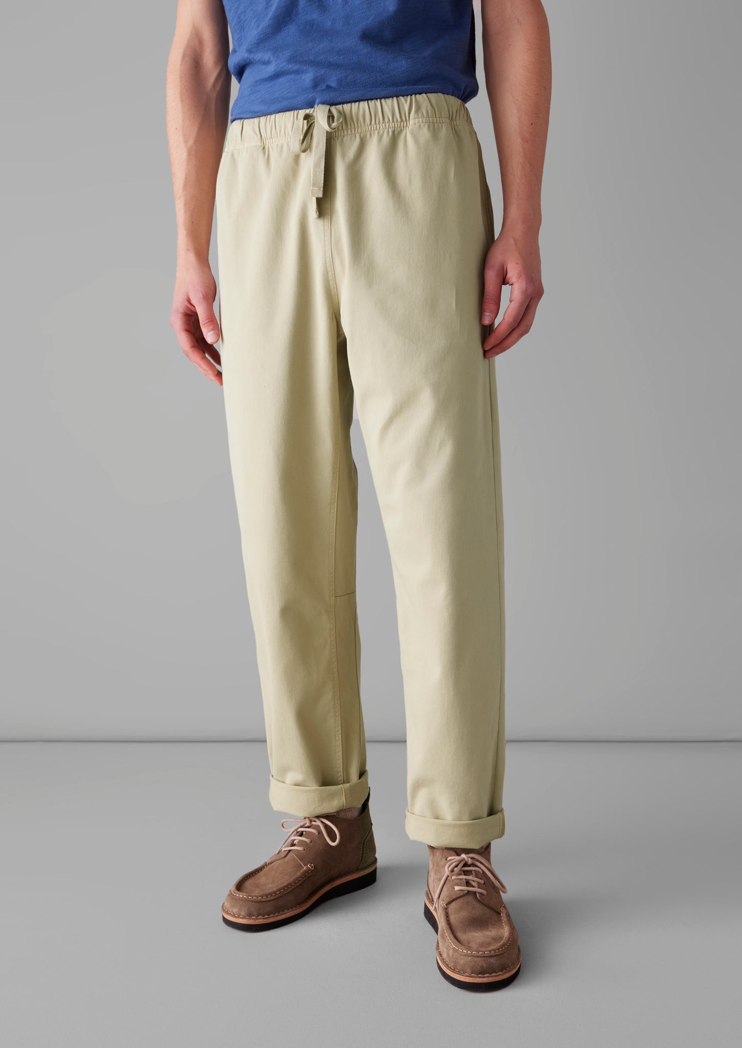 Cotton Twill Pants Peter Stone Grey by Ecole de Curiosites