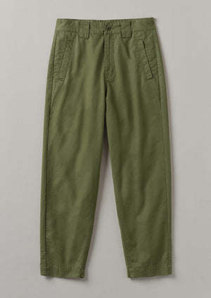 Garment Dyed Organic Cotton Tapered Trousers | Artichoke