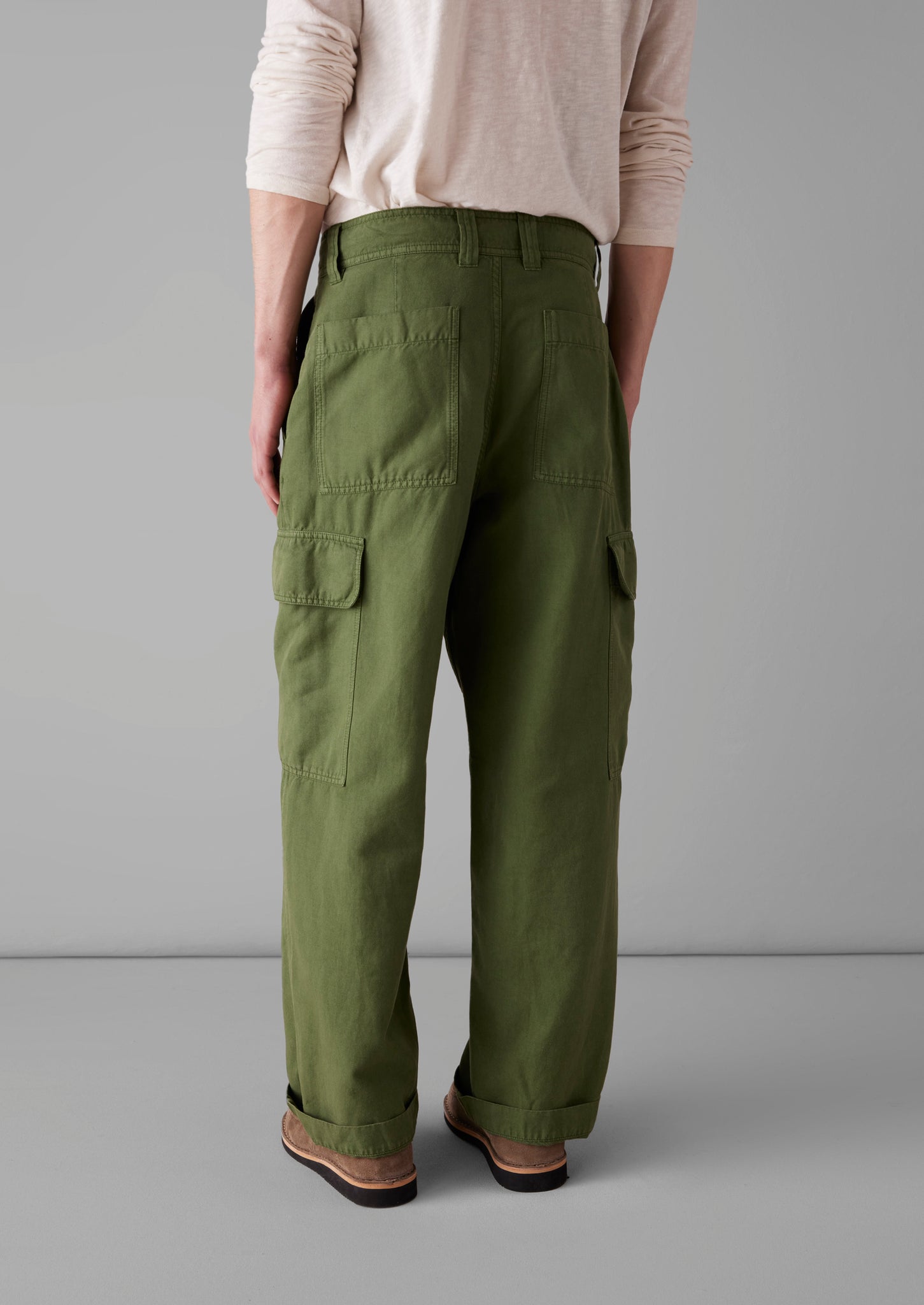 Patch Pocket Wide Leg Trousers | Propagator Green
