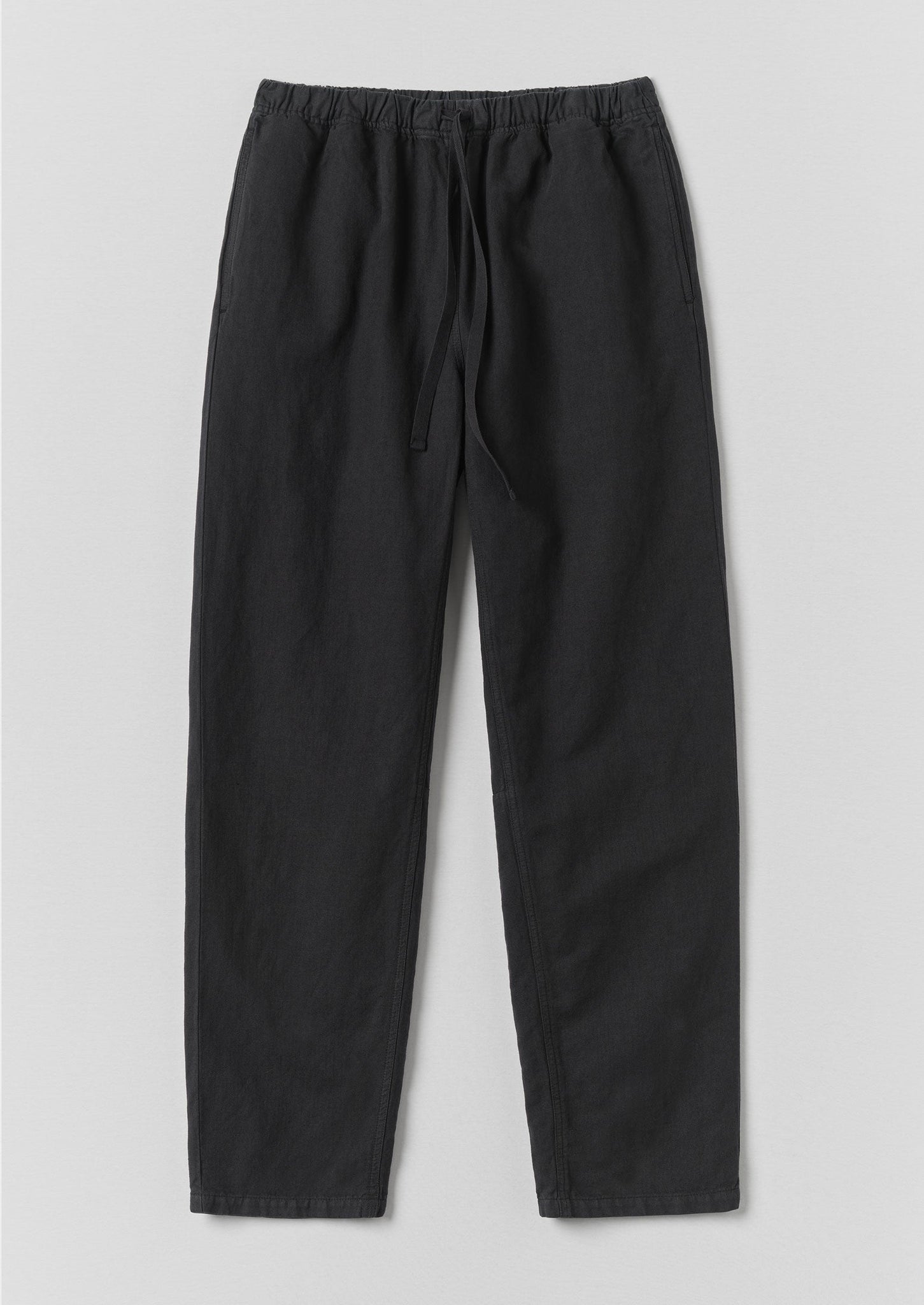 Alfie Garment Dyed Herringbone Trousers | Washed Black