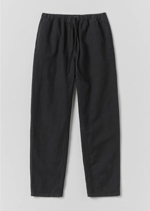 Alfie Garment Dyed Herringbone Trousers | Washed Black | TOAST