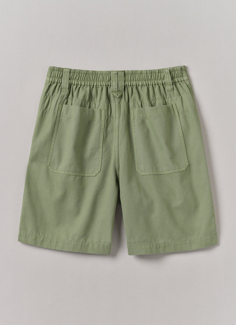 Cotton Canvas Shorts | Light Sage