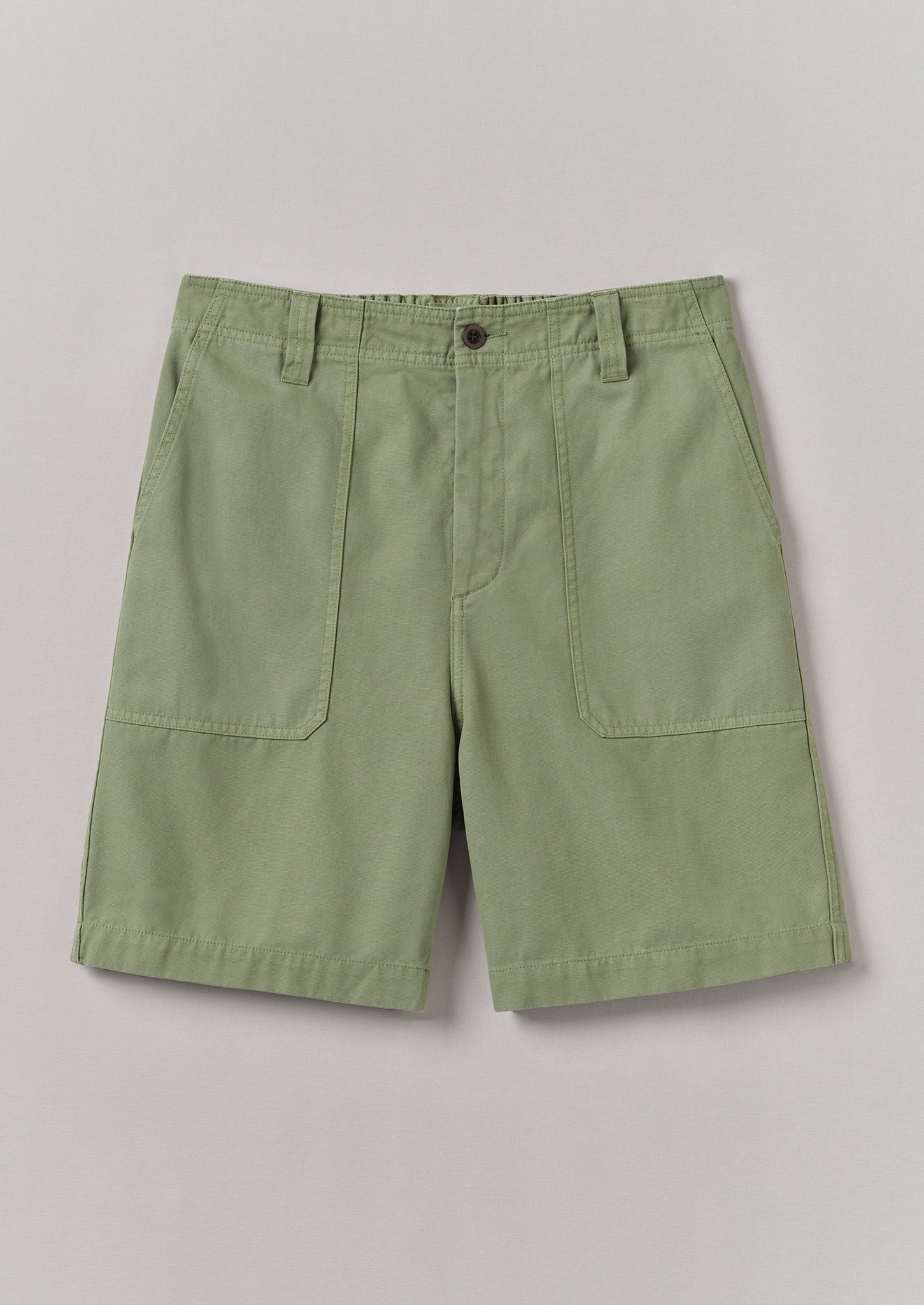 Cotton Canvas Shorts | Light Sage