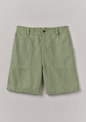Cotton Canvas Shorts | Light Sage