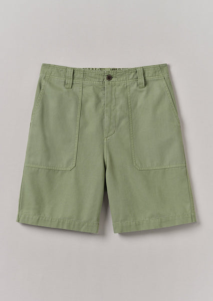 Cotton Canvas Shorts Light Sage