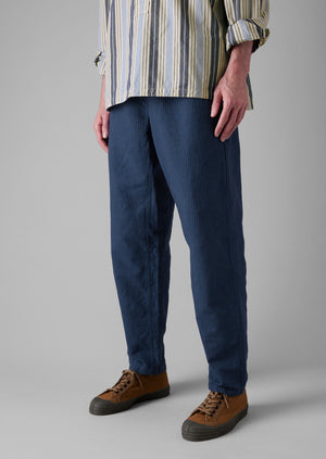 Alfie Overdyed Stripe Trousers | Engineer Blue