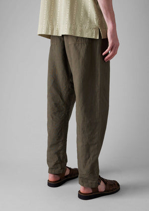Alfie Overdyed Stripe Trousers | Fawn