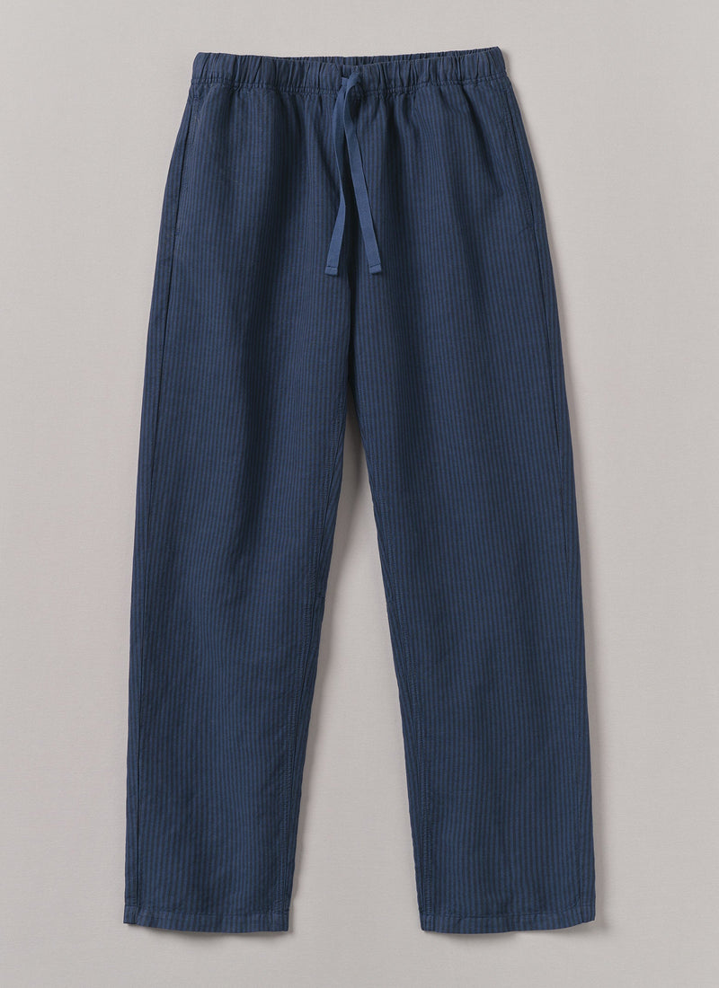 Alfie Overdyed Stripe Trousers | Engineer Blue