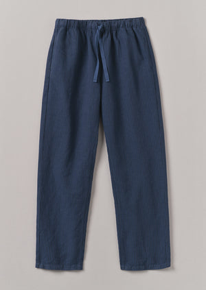 Alfie Overdyed Stripe Trousers | Engineer Blue