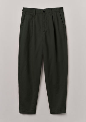 Duncan Cotton Hemp Herringbone Trousers | Forest Green
