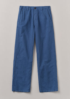 Rory Cotton Linen Drawstring Trousers | Washed Indigo