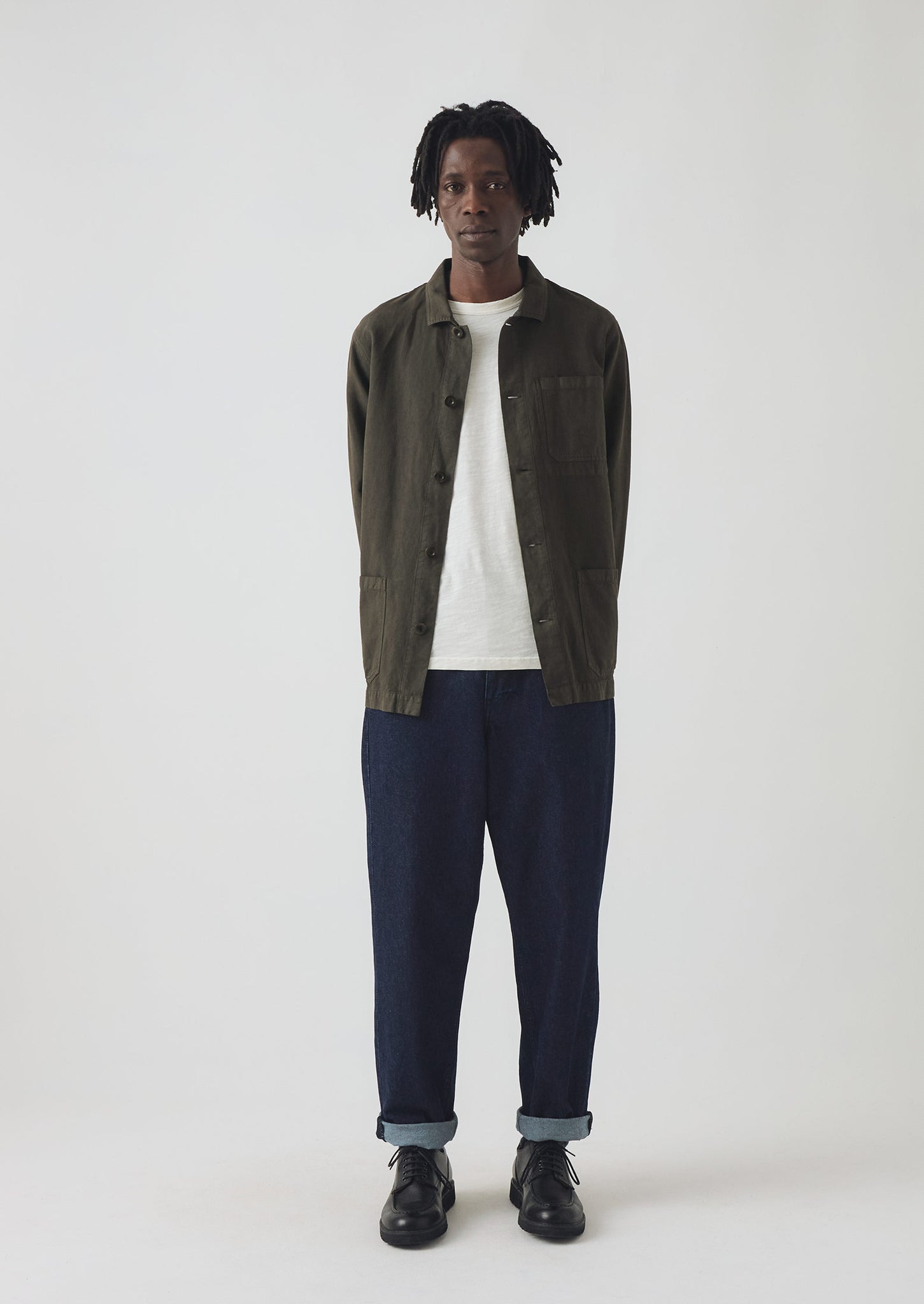 Norv Denim Tapered Trousers | Dark Indigo
