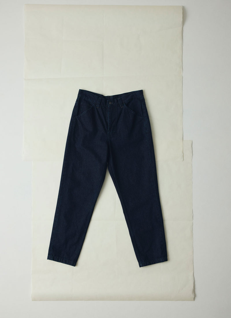 Norv Denim Tapered Trousers | Dark Indigo