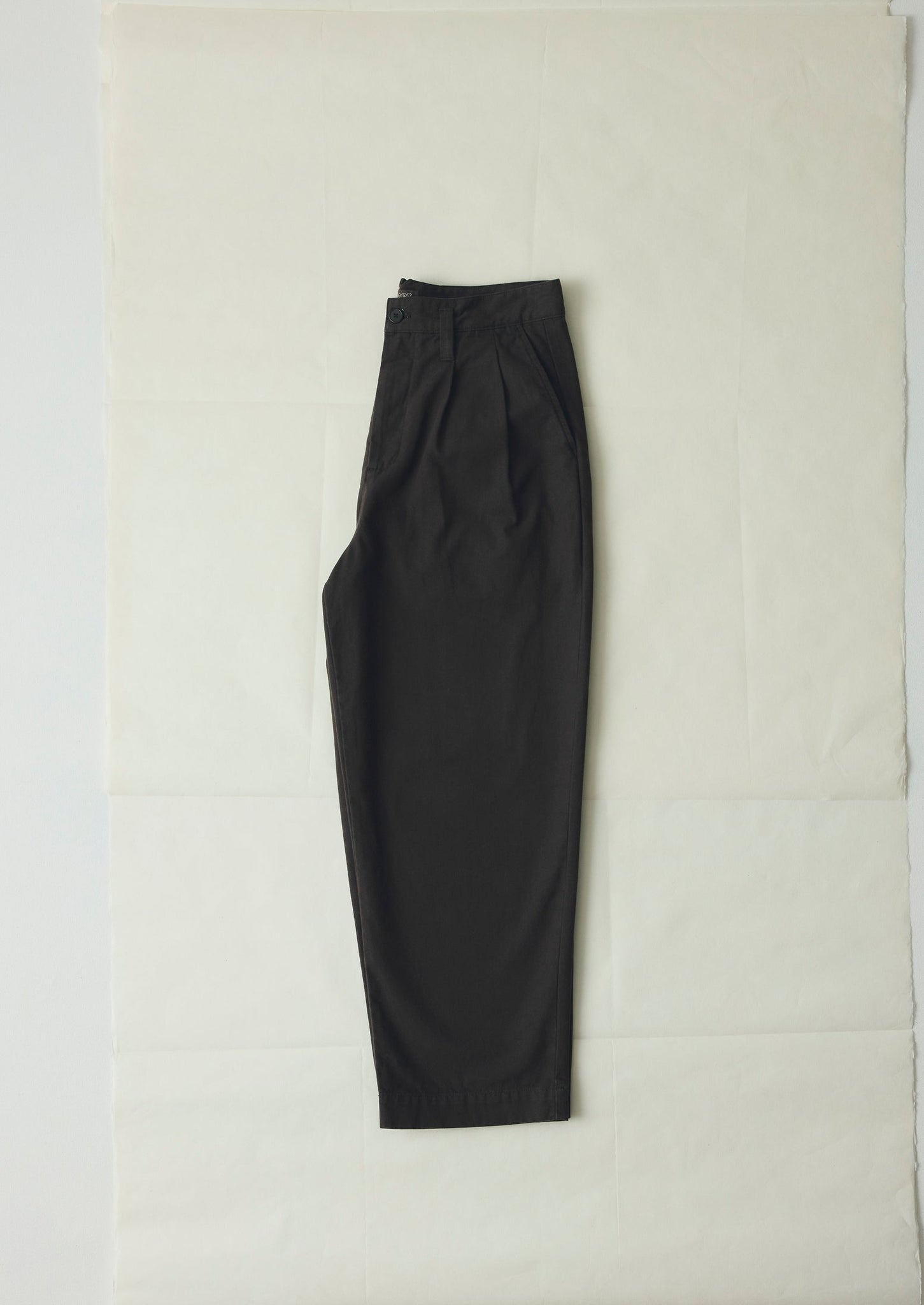 Bill Cotton Canvas Wide Leg Trousers | Soft Black
