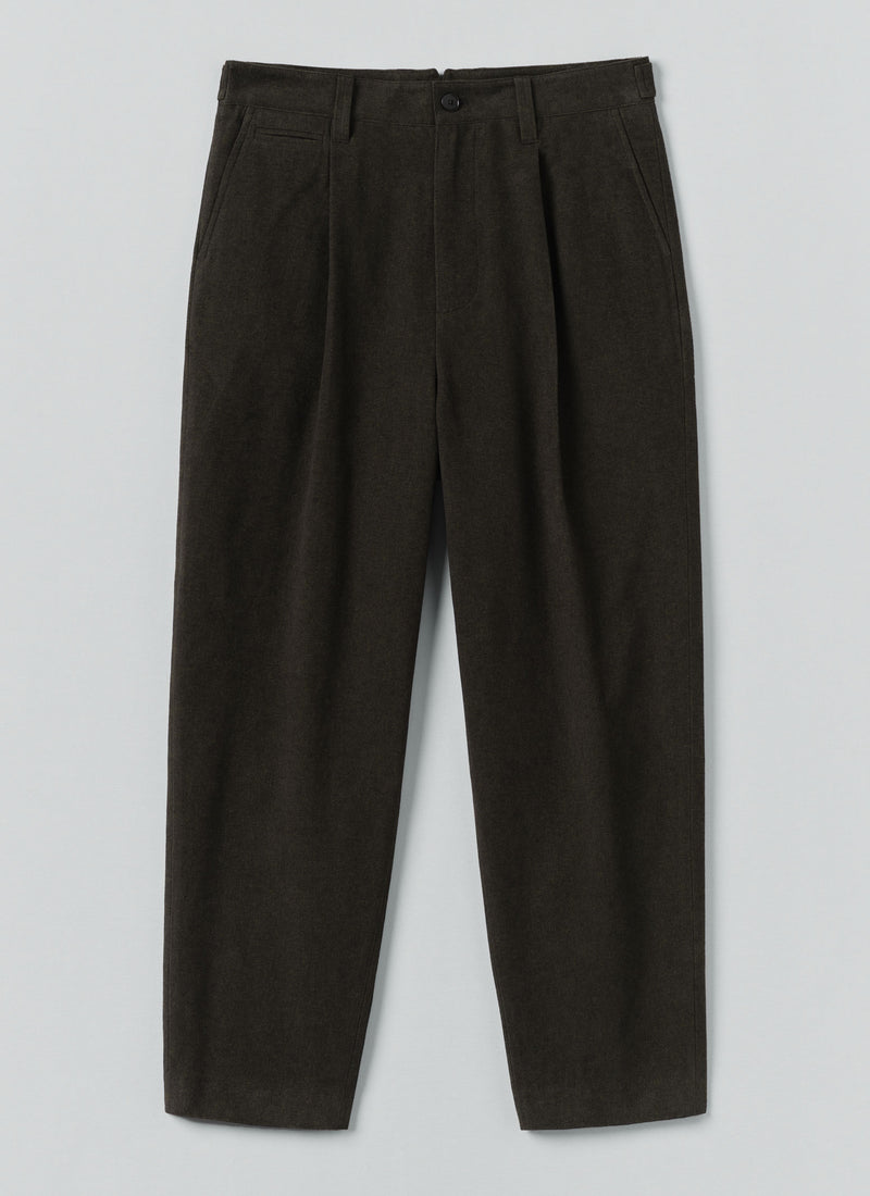 Duncan Brushed Cotton Trousers | Dark Olive