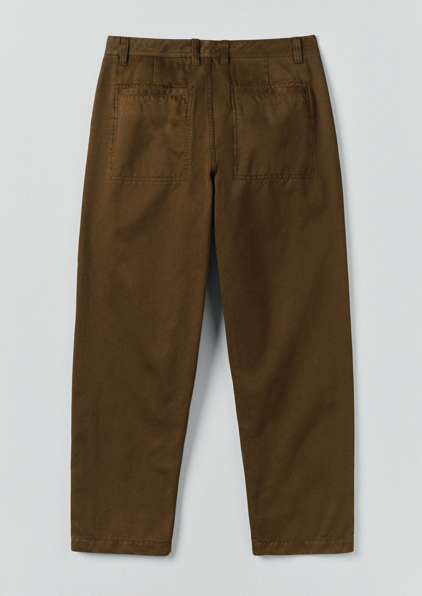 Garment Dyed Cotton Twill Trousers | Bronze