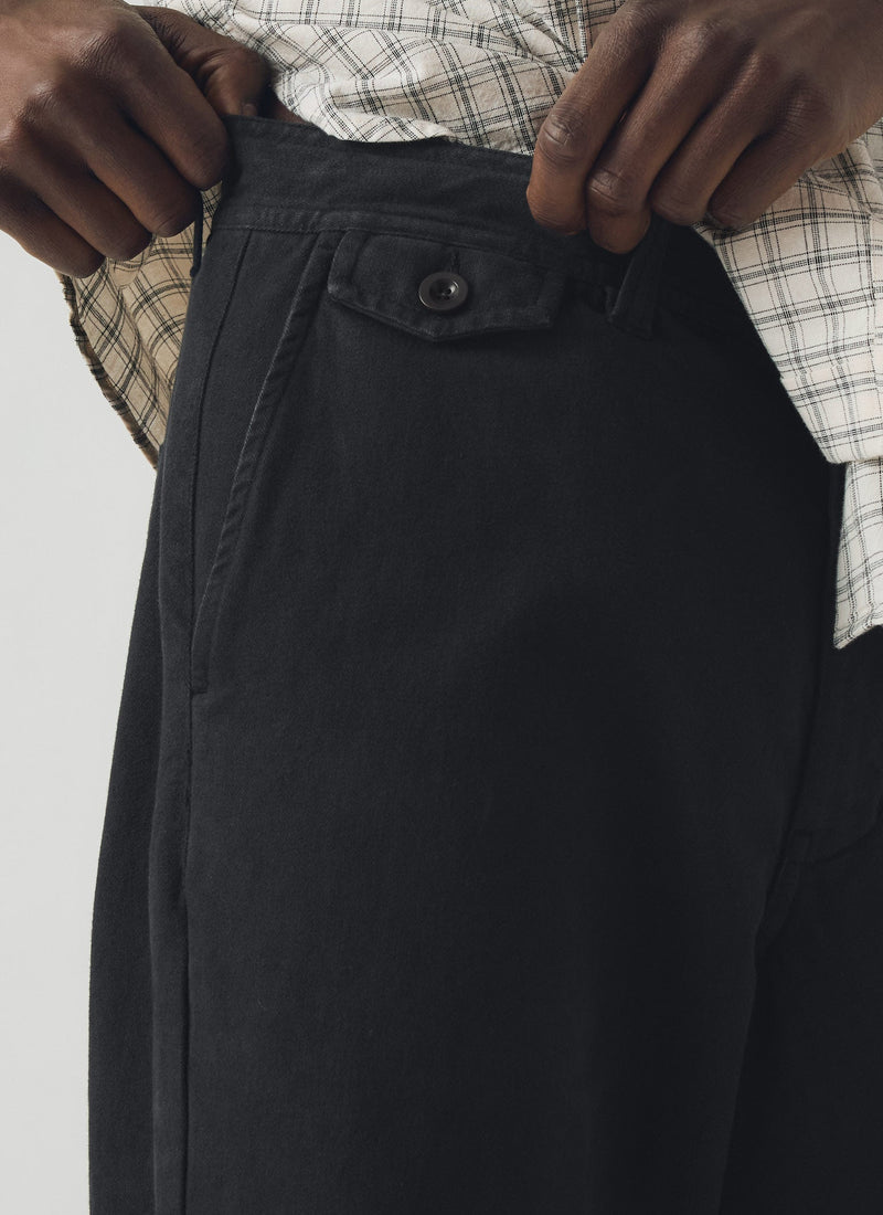 Norv Garment Dyed Tapered Trousers | Charcoal