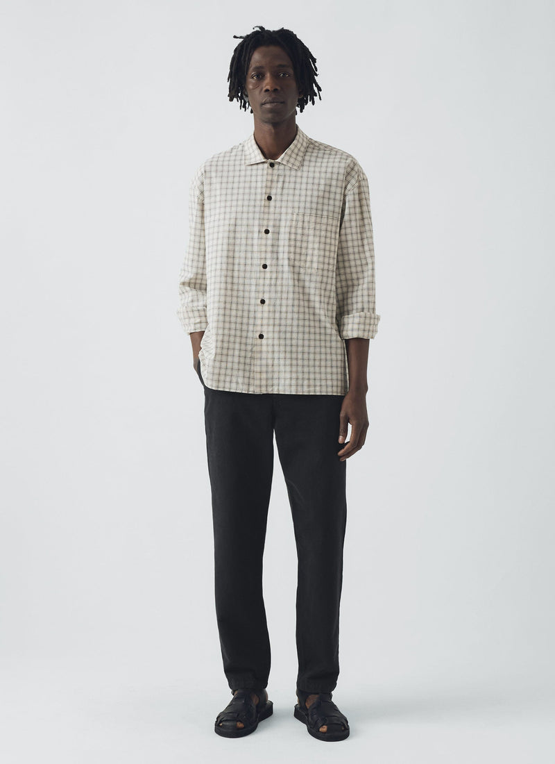 Norv Garment Dyed Tapered Trousers | Charcoal