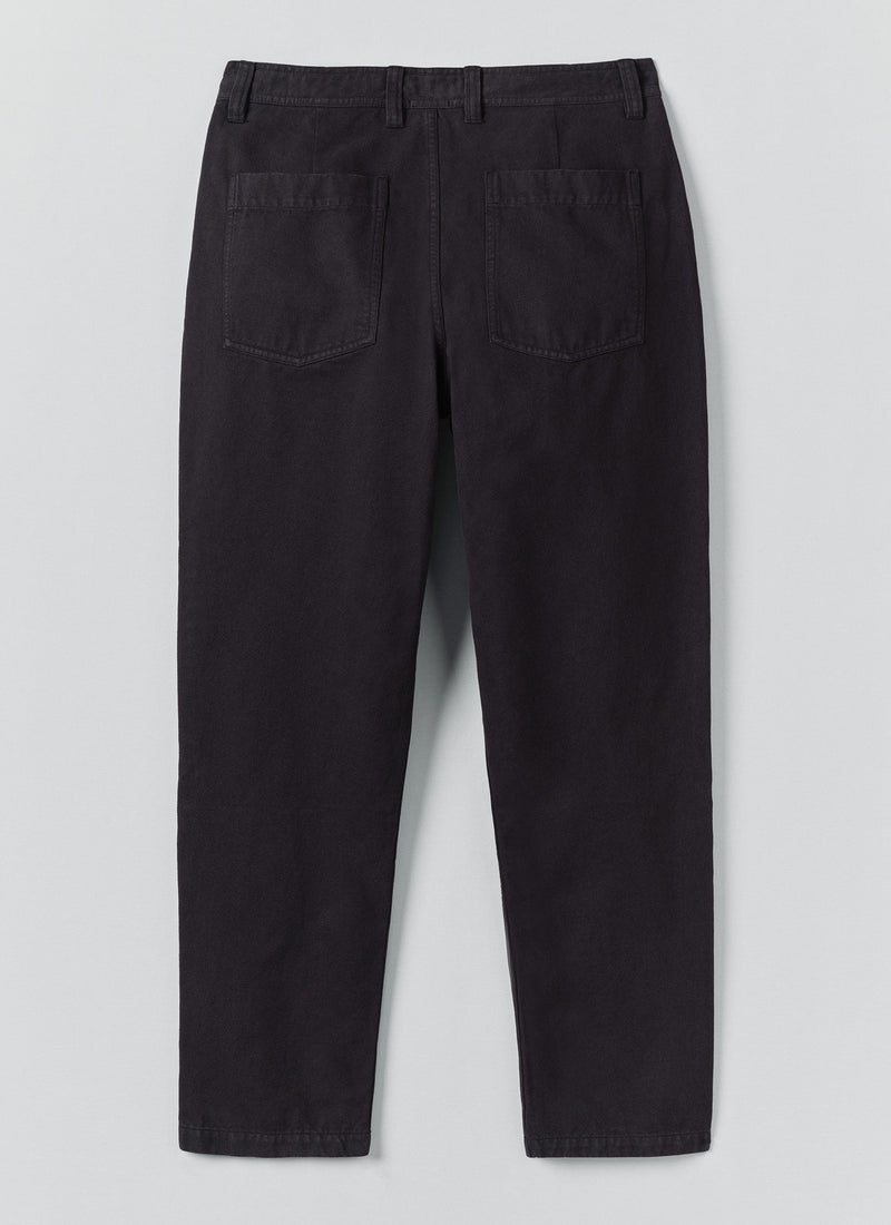 Norv Garment Dyed Tapered Trousers | Charcoal
