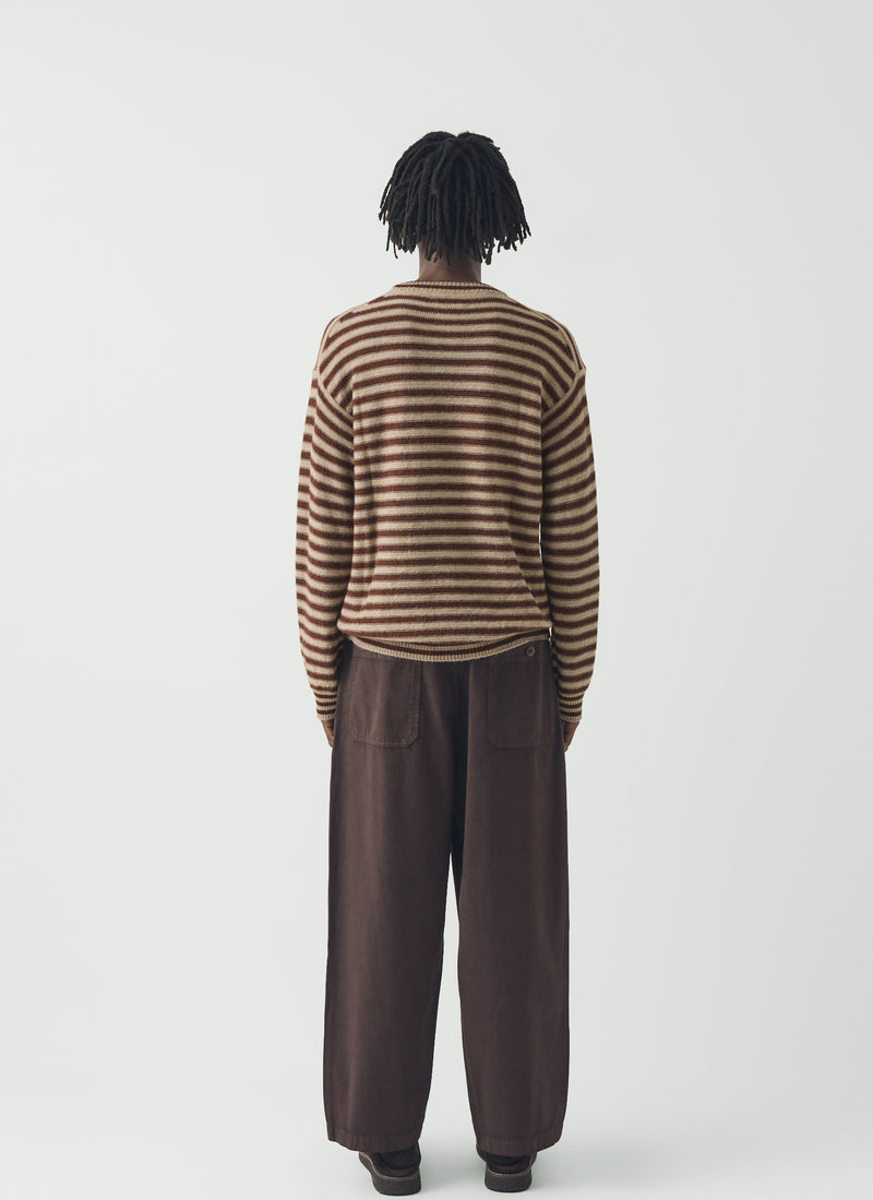 Gabriel Garment Dyed Cotton Twill Trousers | Dark Cocoa