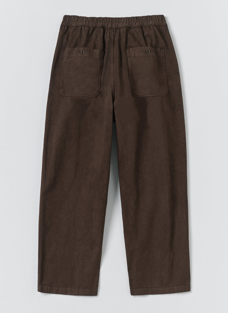 Gabriel Garment Dyed Cotton Twill Trousers | Dark Cocoa