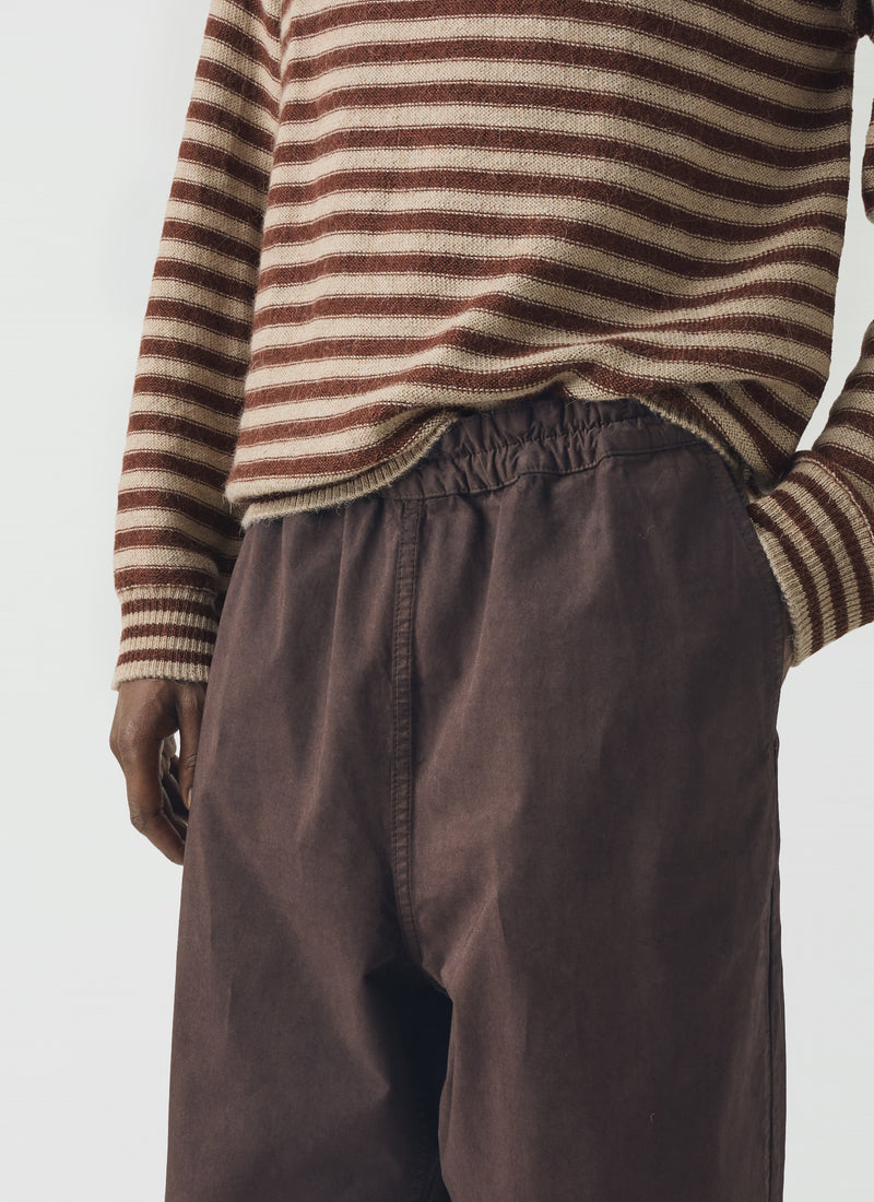 Gabriel Garment Dyed Cotton Twill Trousers | Dark Cocoa