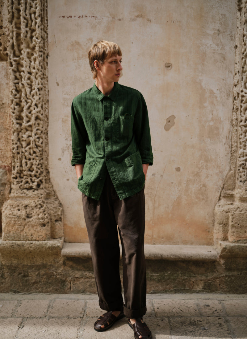 Jude Wide Leg Cotton Twill Trousers | Soft Black