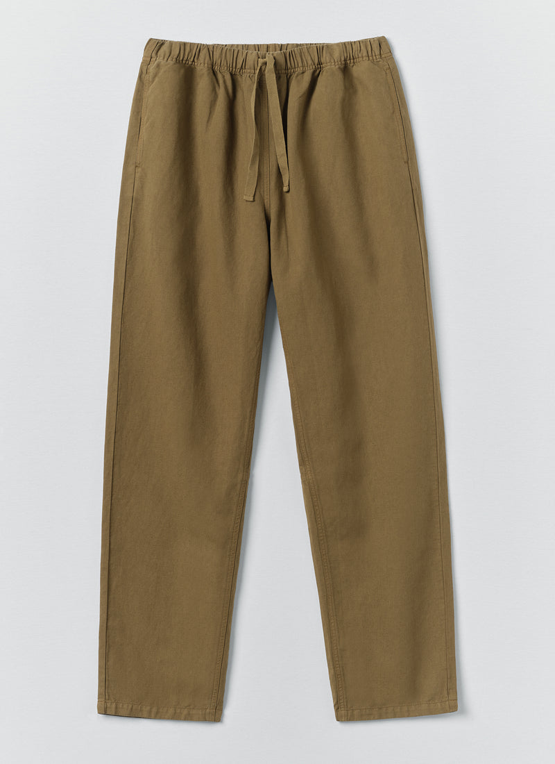 Alfie Garment Dyed Herringbone Trousers | Woodland Green