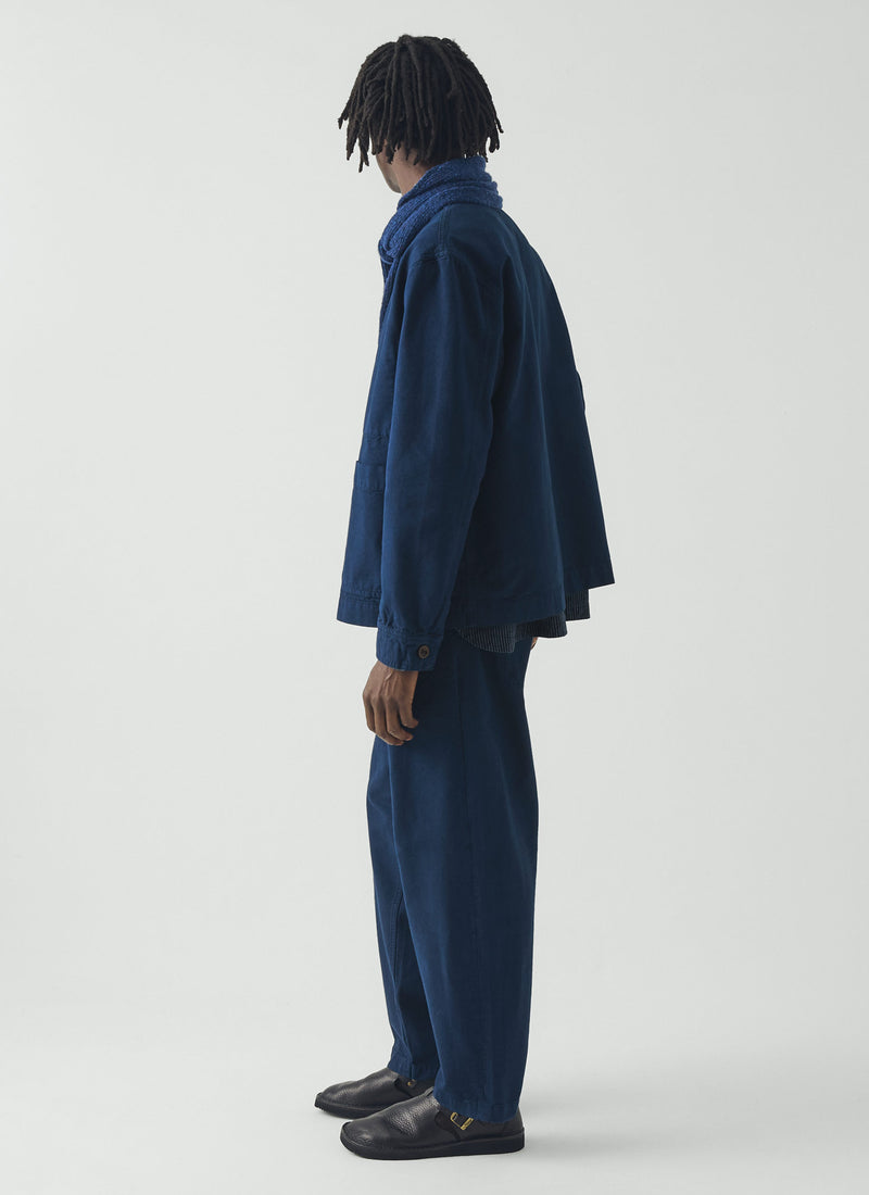 Elliot Garment Dyed Cotton Canvas Trousers | Uniform Blue