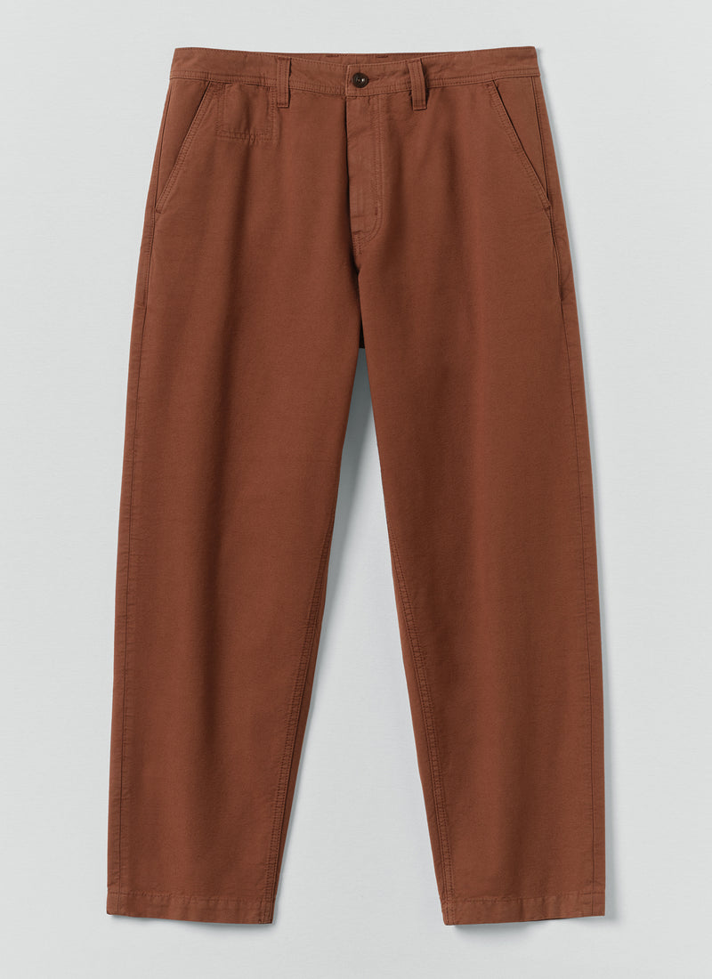 Elliot Garment Dyed Cotton Canvas Trousers | Cinnamon