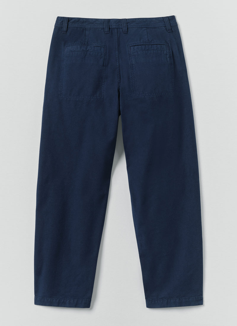 Elliot Garment Dyed Cotton Canvas Trousers | Uniform Blue