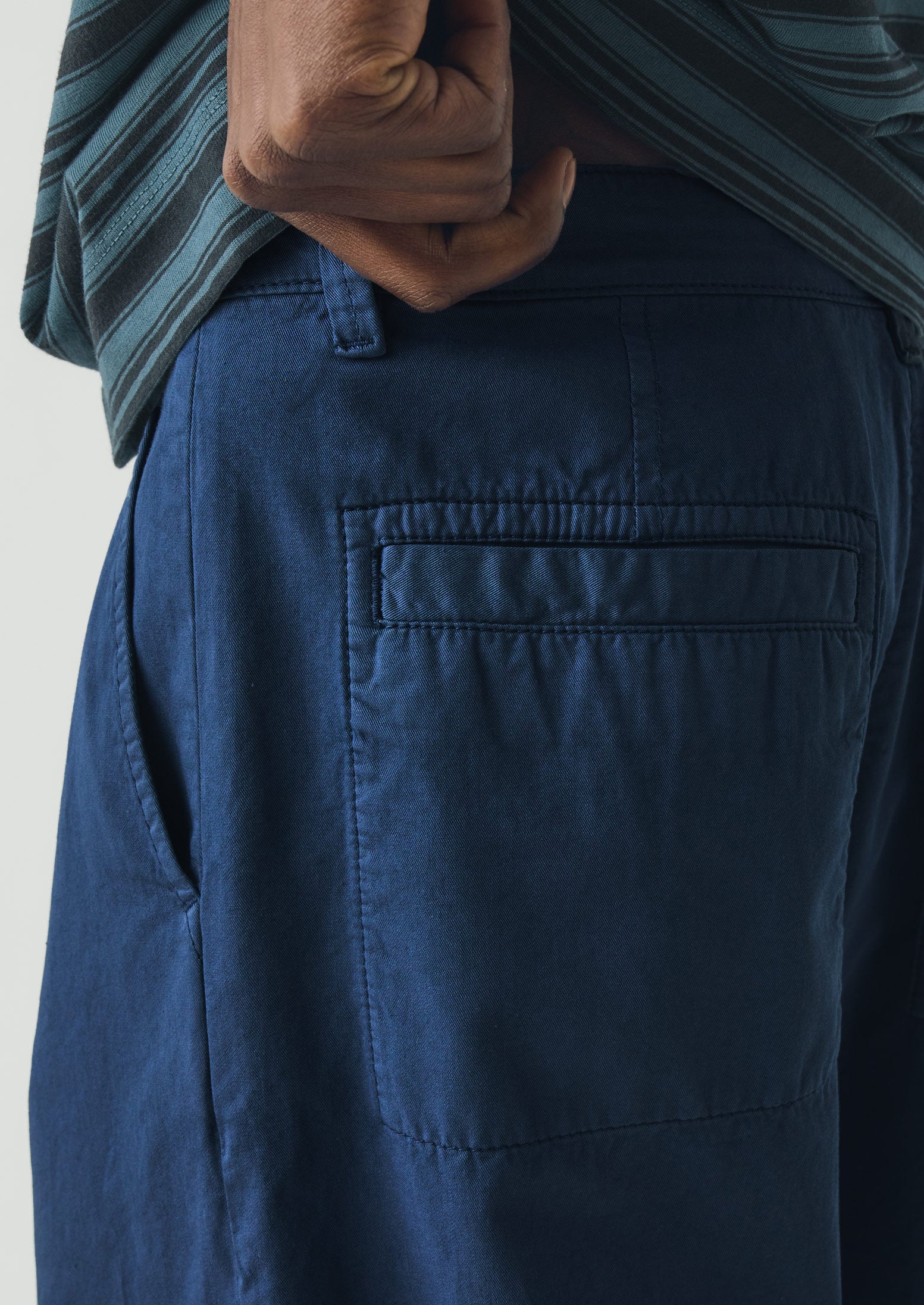 Otto Pleated Cotton Twill Trousers | Smoke Blue | TOAST