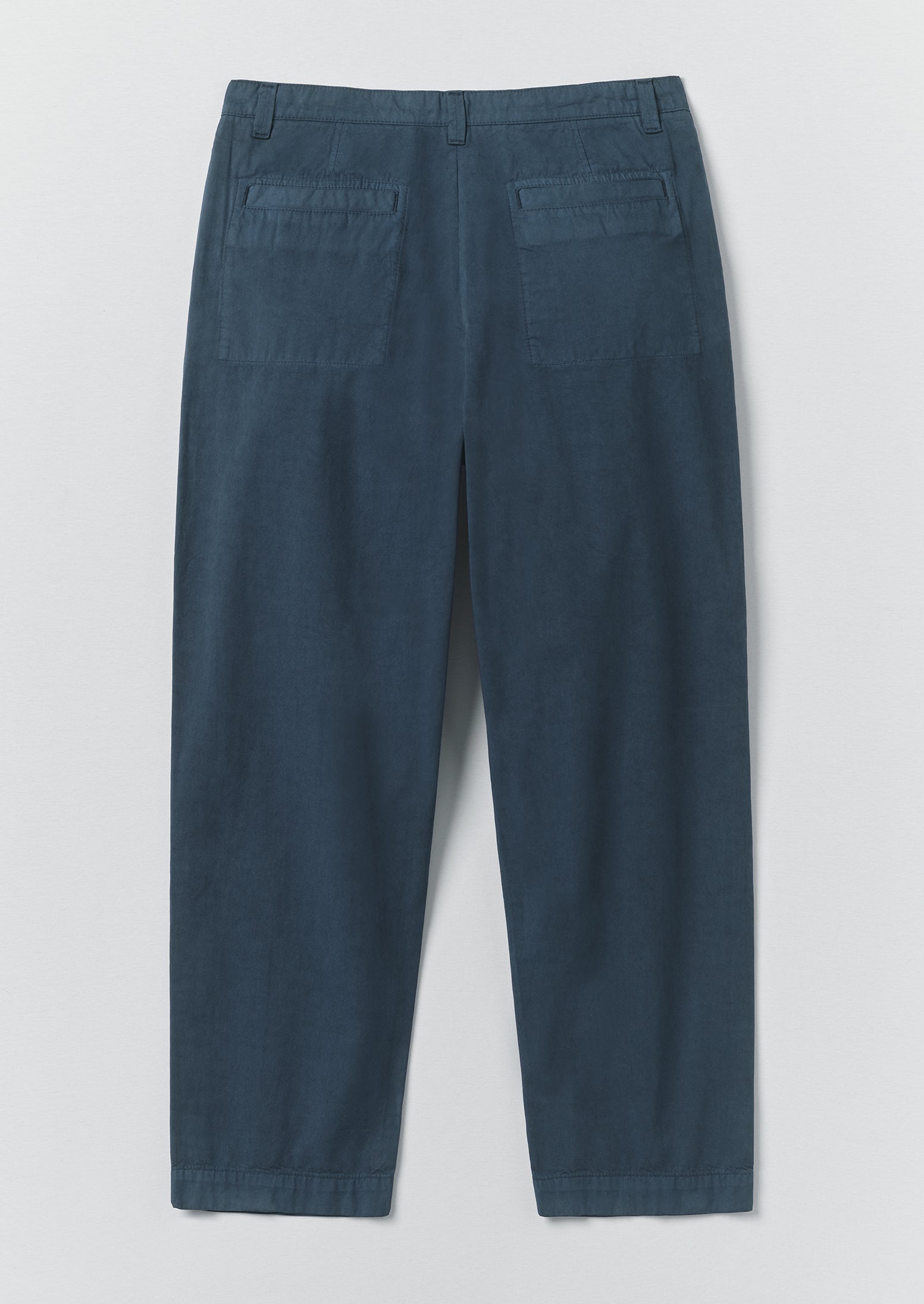 Otto Pleated Cotton Twill Trousers | Smoke Blue | TOAST