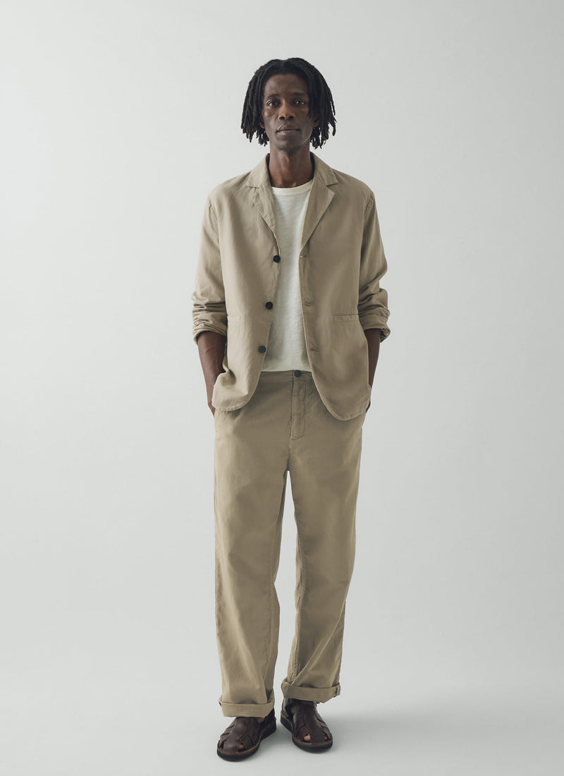 Rory Elasticated Cotton Linen Trousers | Salt